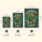 Vintage "You Can't Buy Happiness But You Can Buy Plants" Garden Metal Sign