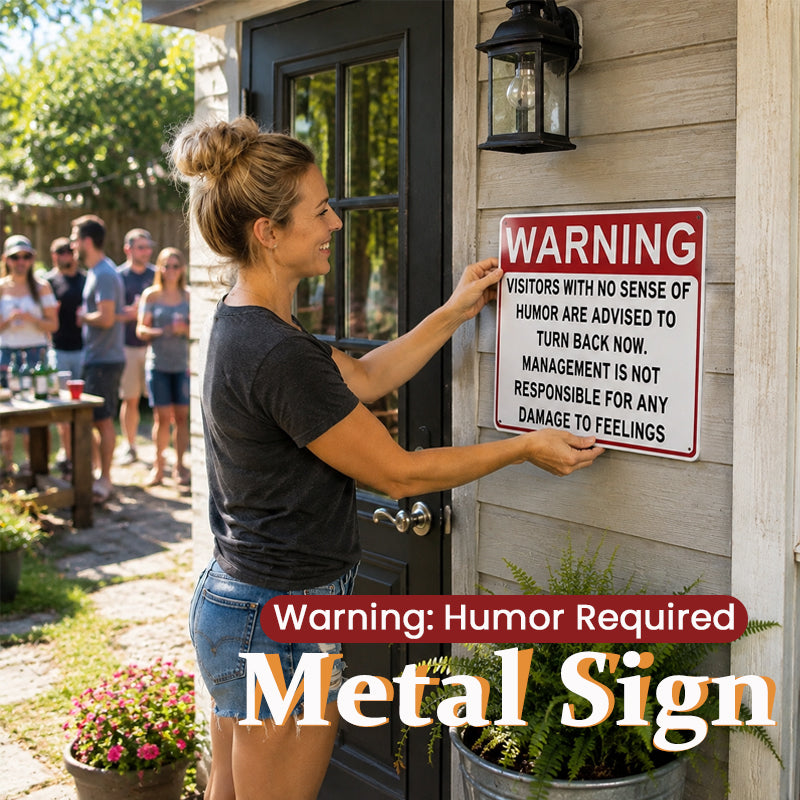 😂 Humor Warning Door Decoration