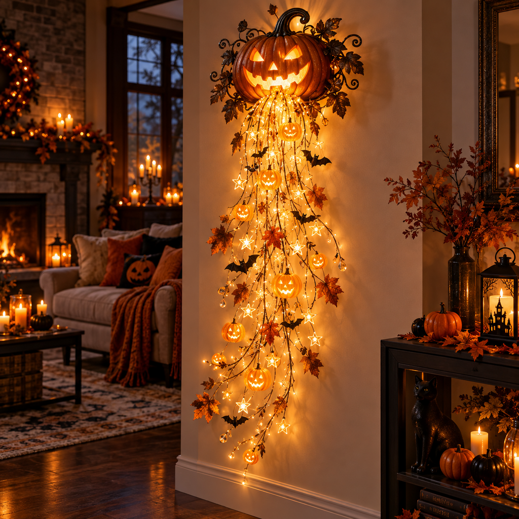 ✨ Halloween Magic Cascade Wall Light — A Little Spooky Magic Right on Your Wall
