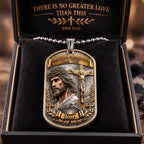 ✝️ “Greater Love” 3D Jesus Dog Tag Necklace – A Meaningful Symbol Of Faith & Love❤️