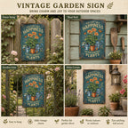 Vintage "You Can't Buy Happiness But You Can Buy Plants" Garden Metal Sign