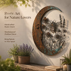🌙 Enchanted Moon Garden Wall Art – Vintage Nature Inspired Metal Wall Decor