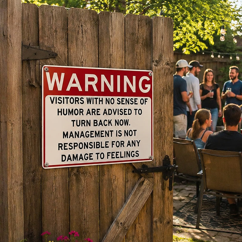 😂 Humor Warning Door Decoration