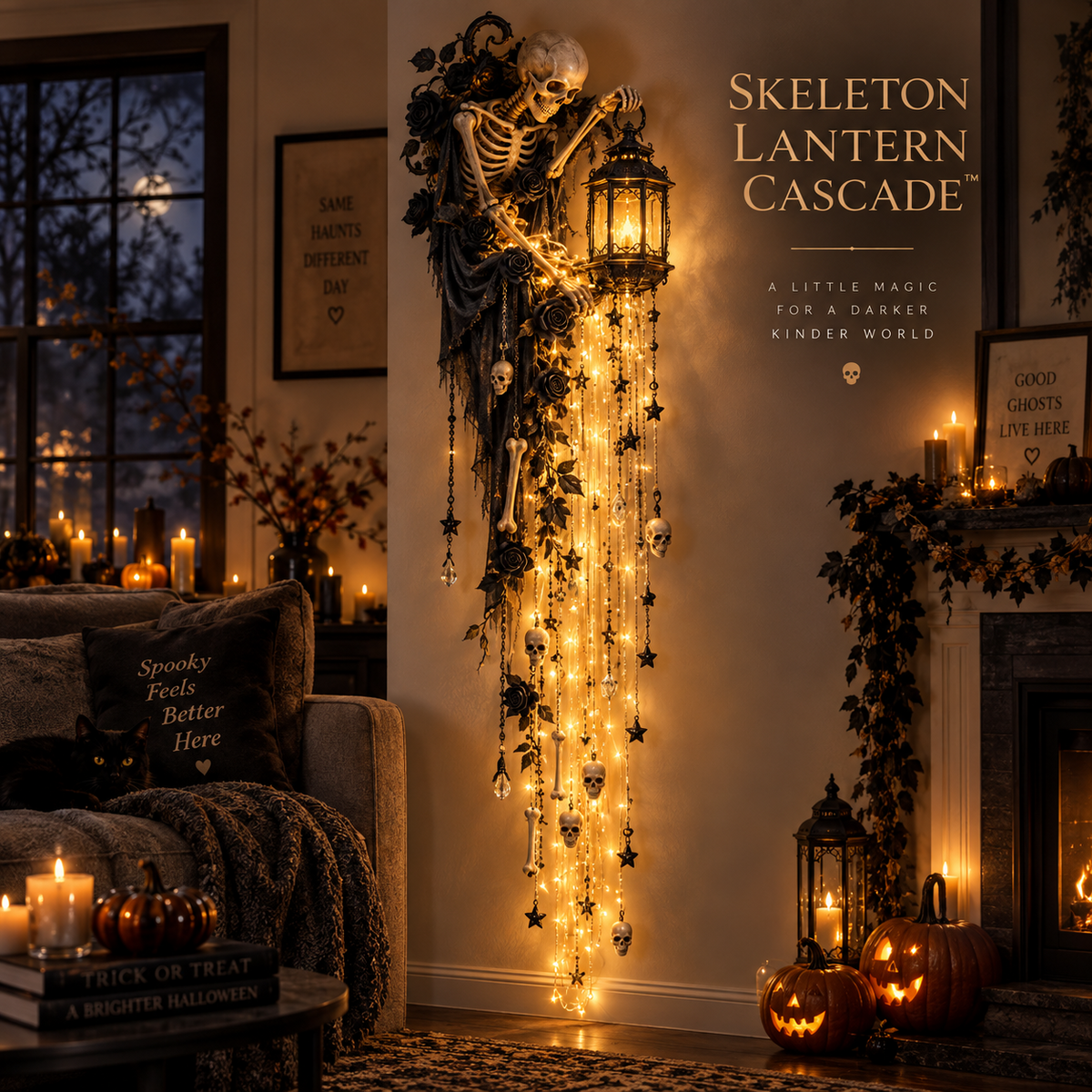 ✨ Halloween Magic Cascade Wall Light — A Little Spooky Magic Right on Your Wall