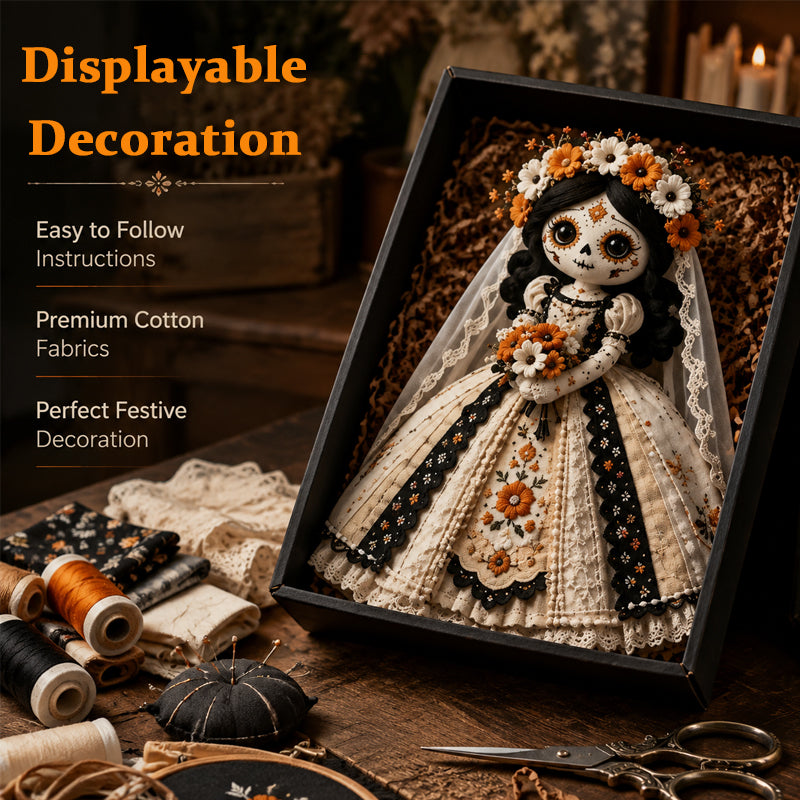 💀 Day of the Dead  Bride DIY Doll Kit