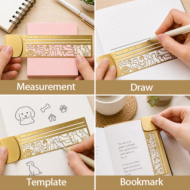 DOG TEMPLATE JOURNAL MULTIFUNCTIONAL RULER🐾