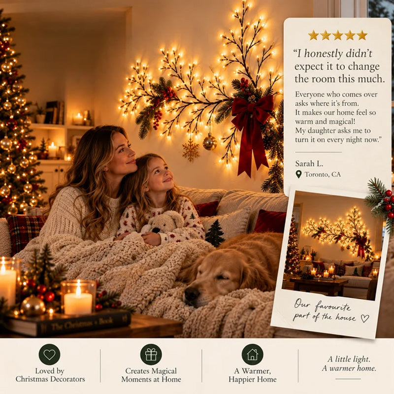 Enchanted Willow Vine Christmas Lights – 8 Lighting Modes & Warm White Glow