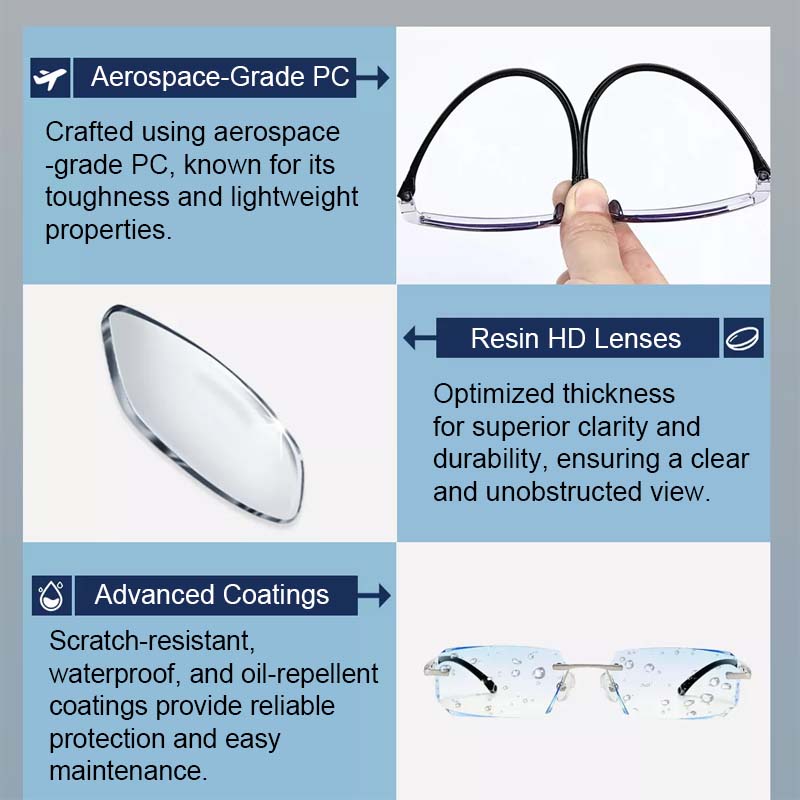 🔥Stylish reading glasses with autofocus｜Blue light filter · All-day comfort and crystal-clear visio