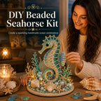 🌊 Ocean Sparkle Animal Craft Kit | Create a Dimensional Underwater Centerpiece with Colorful Beads, Pearls & Coastal Details 🐚✨