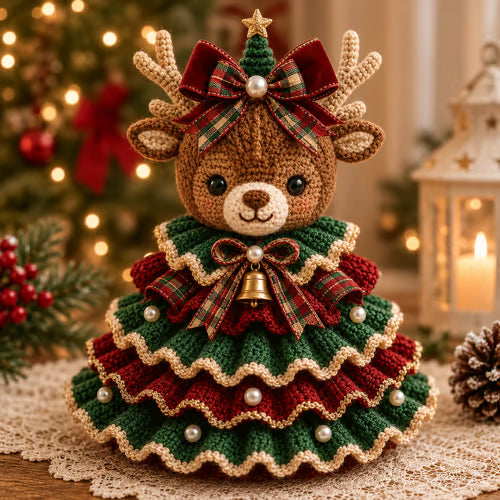 🔥Last Day 50% OFF - 🎄Crochet Animal Christmas Tree DIY Kit
