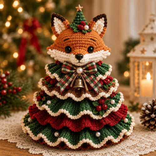 🔥Last Day 50% OFF - 🎄Crochet Animal Christmas Tree DIY Kit