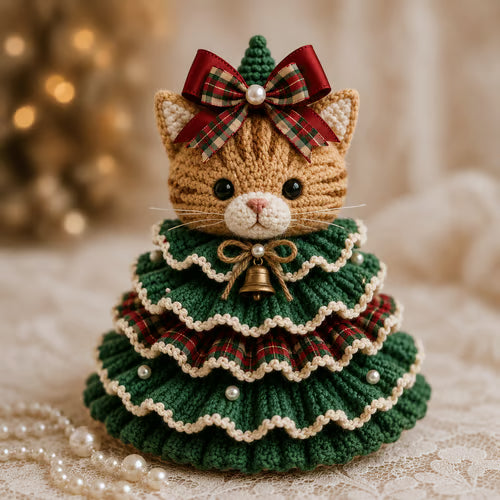 🔥Last Day 50% OFF - 🎄Crochet Animal Christmas Tree DIY Kit