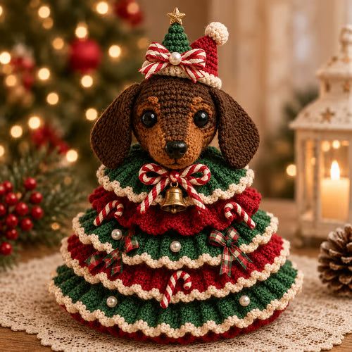 🔥Last Day 50% OFF - 🎄Crochet Animal Christmas Tree DIY Kit