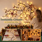 Enchanted Willow Vine Christmas Lights – 8 Lighting Modes & Warm White Glow