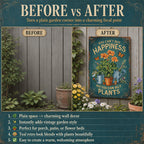 Vintage "You Can't Buy Happiness But You Can Buy Plants" Garden Metal Sign