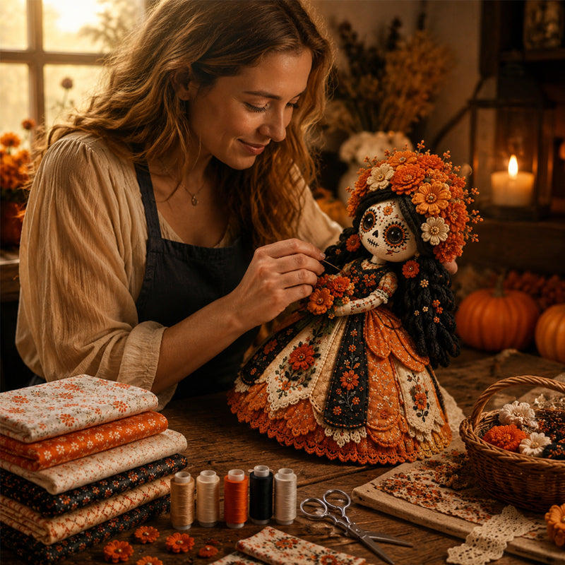 💀 Day of the Dead  Bride DIY Doll Kit