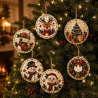 🎄💎DIY Christmas Diamond Painting Ornament Kit – Sparkly 5D Gem Tree Decor for Family Craft Night