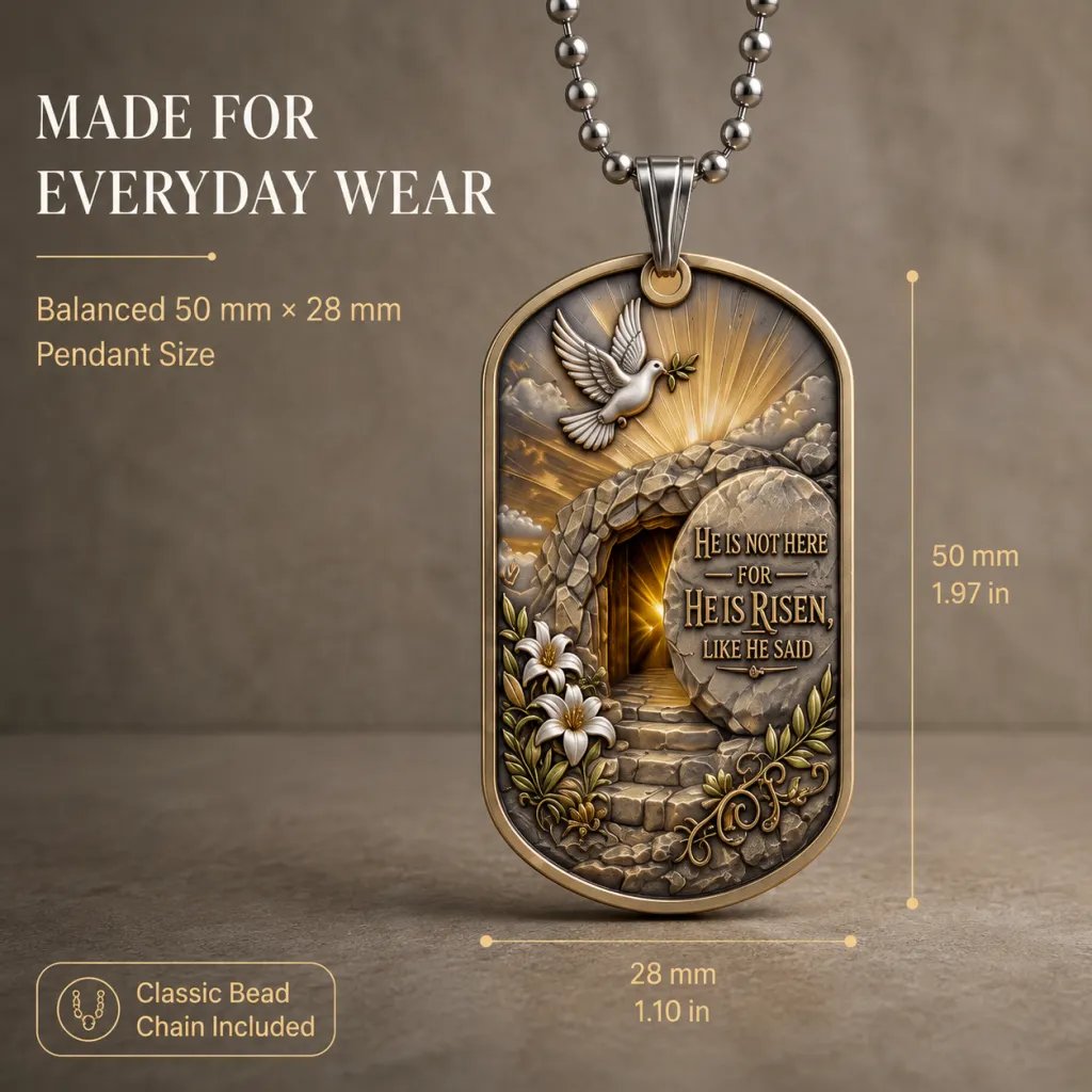 ✝️ “Greater Love” 3D Jesus Dog Tag Necklace – A Meaningful Symbol Of Faith & Love❤️