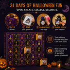 🔥LAST DAY 50% OFF - 🎃✨ 31 Days of Gnome Surprises Halloween Diamond Painting Advent Calendar