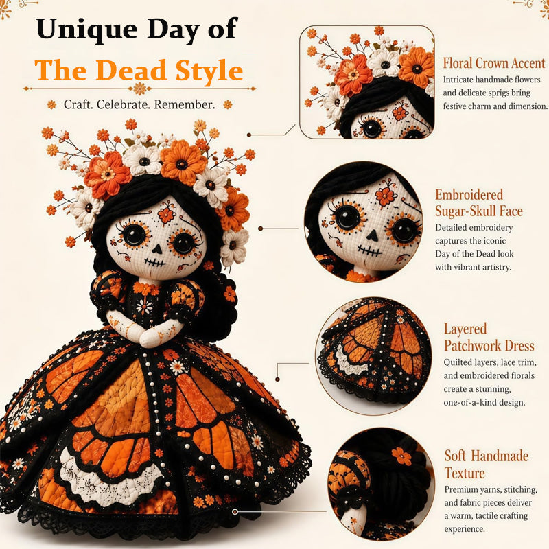 💀 Day of the Dead  Bride DIY Doll Kit