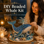 🌊 Ocean Sparkle Animal Craft Kit | Create a Dimensional Underwater Centerpiece with Colorful Beads, Pearls & Coastal Details 🐚✨
