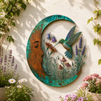 🌙 Enchanted Moon Garden Wall Art – Vintage Nature Inspired Metal Wall Decor