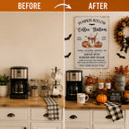 Pumpkin Hollow Coffee Station Vintage Metal Sign☕🎃
