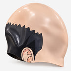 Funny Realistic Bald Head Swim Cap