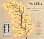 Enchanted Willow Vine Christmas Lights – 8 Lighting Modes & Warm White Glow