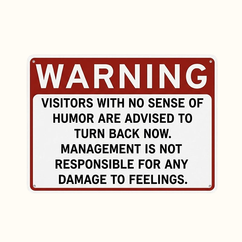 😂 Humor Warning Door Decoration