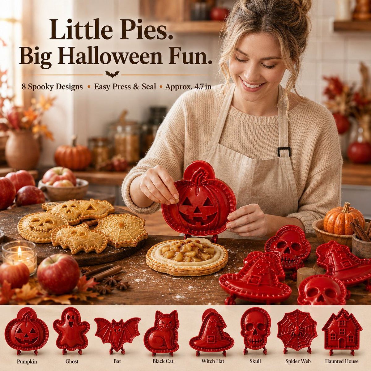 🎃 Halloween Mini Pie Mold 🥧