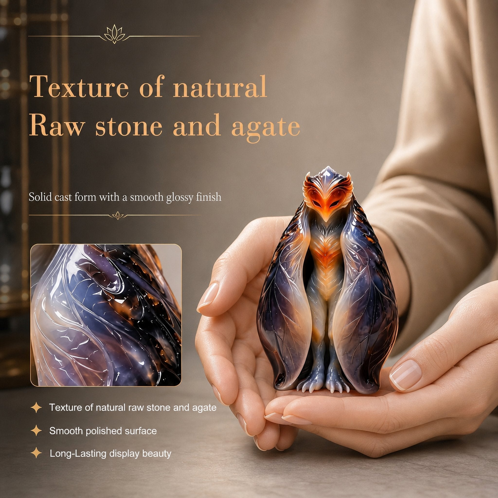 Handcrafted Natural Stone Cicada-Winged Fairy – Truly One of a Kind