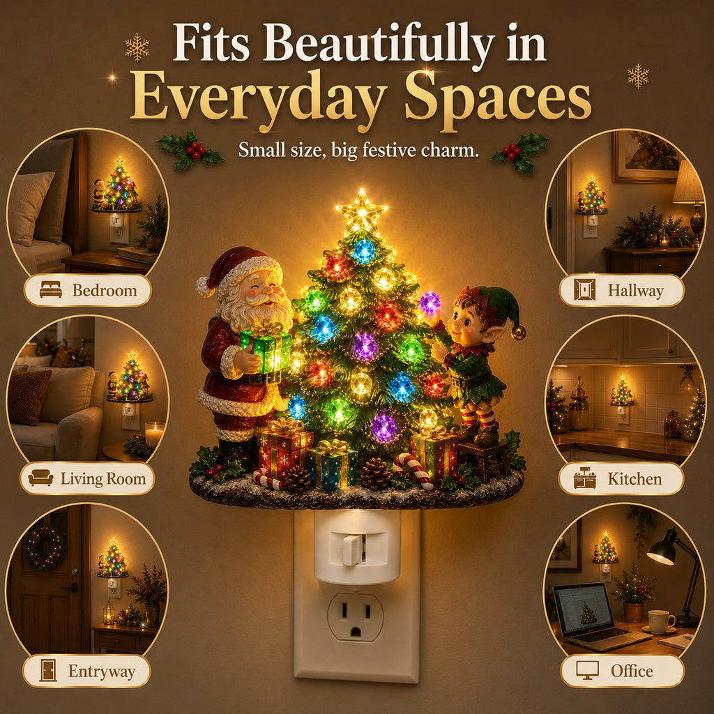 🎄 Jeweled Christmas Tree Plug-In Night Light