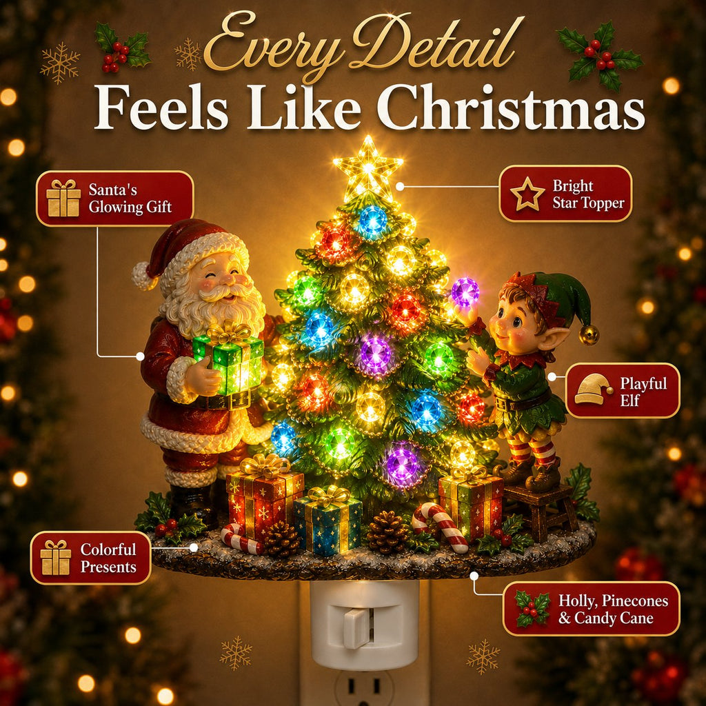 🎄 Jeweled Christmas Tree Plug-In Night Light