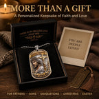 ✝️ “Greater Love” 3D Jesus Dog Tag Necklace – A Meaningful Symbol Of Faith & Love❤️