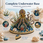 🌊 Ocean Sparkle Animal Craft Kit | Create a Dimensional Underwater Centerpiece with Colorful Beads, Pearls & Coastal Details 🐚✨