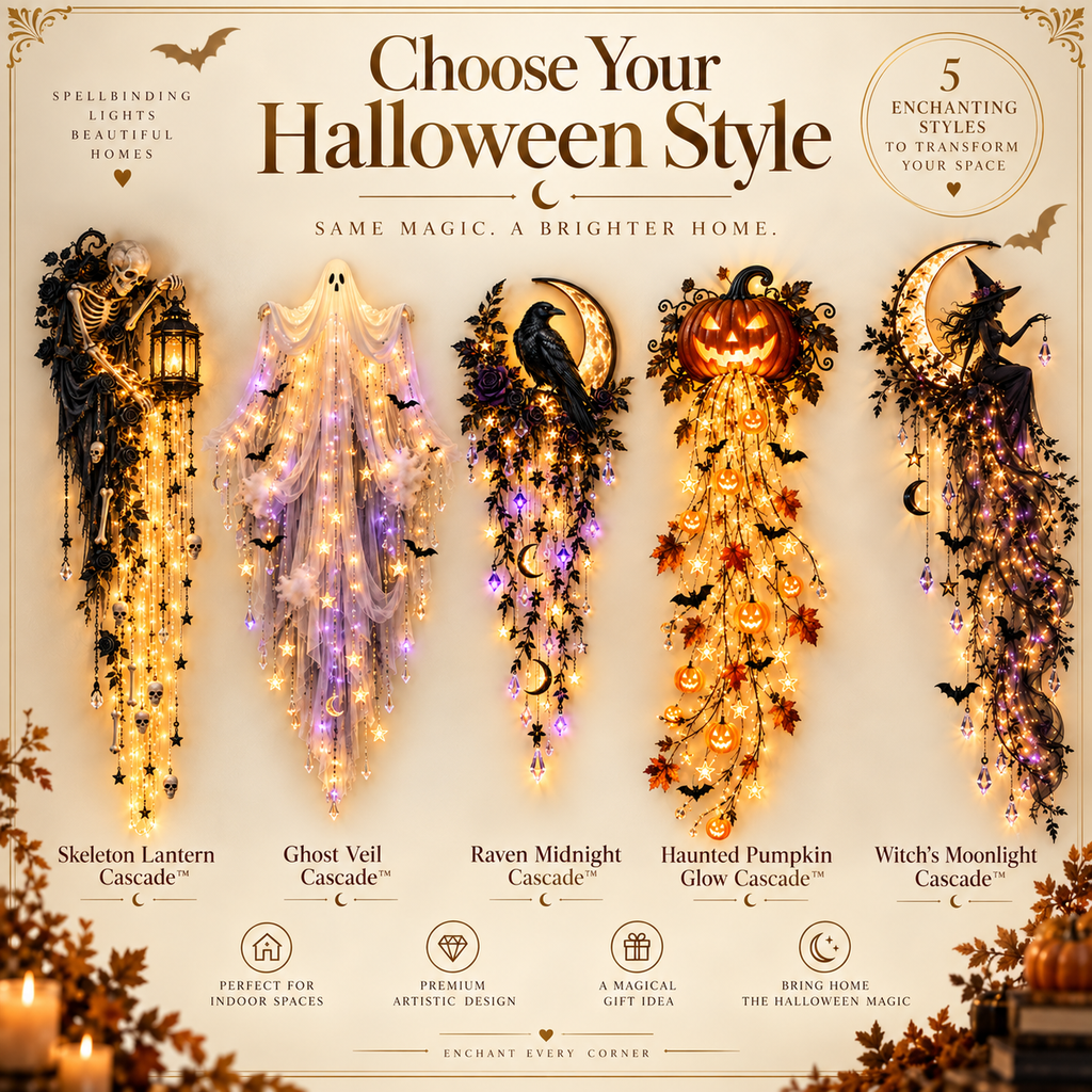 ✨ Halloween Magic Cascade Wall Light — A Little Spooky Magic Right on Your Wall