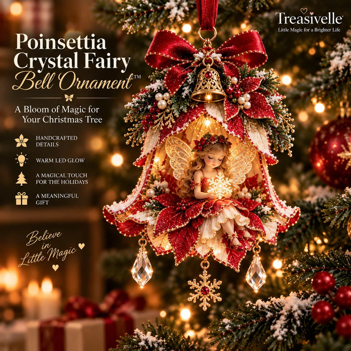 Poinsettia Crystal Fairy